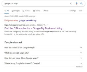 Nhập từ khóa “google cid map” để tìm được trang hướng dẫn của AgencyAnalytics
