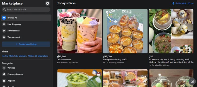 quảng cáo Facebook Marketplace ads