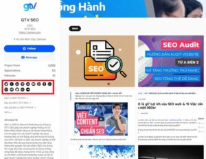 Tài khoản Behance GTV liên kết các mạng xã hội khác