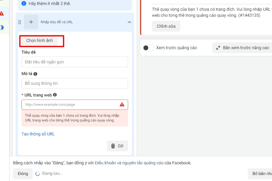 thêm hình ảnh, video