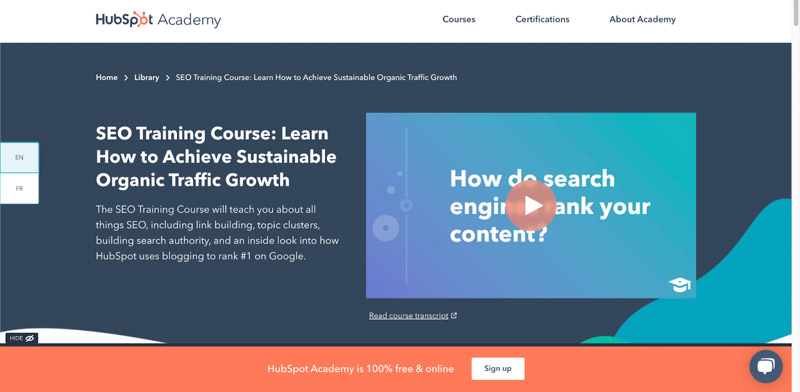 chung chi khoa hoc hubspot