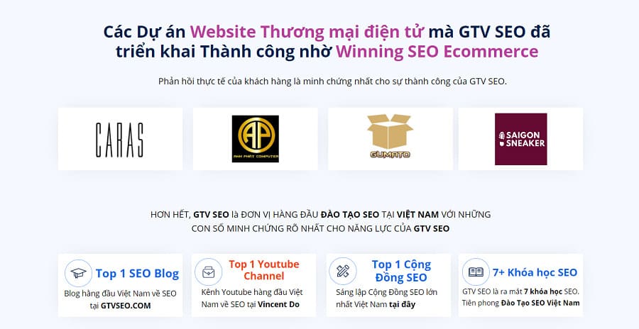 content trên landing page