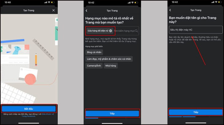 Giao diện giới thiệu về Fanpage Facebook hiện lên