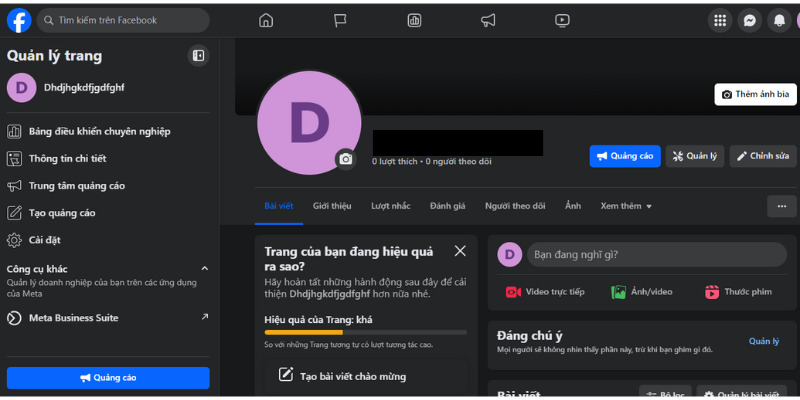 Chọn biểu tượng máy ảnh để thay đổi ảnh đại diện