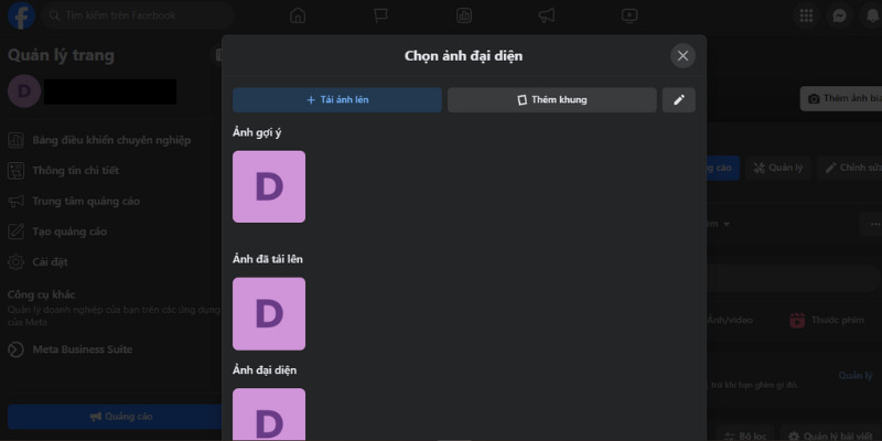 Cửa sổ thông báo hiện lên, chọn nút “Tải ảnh lên”