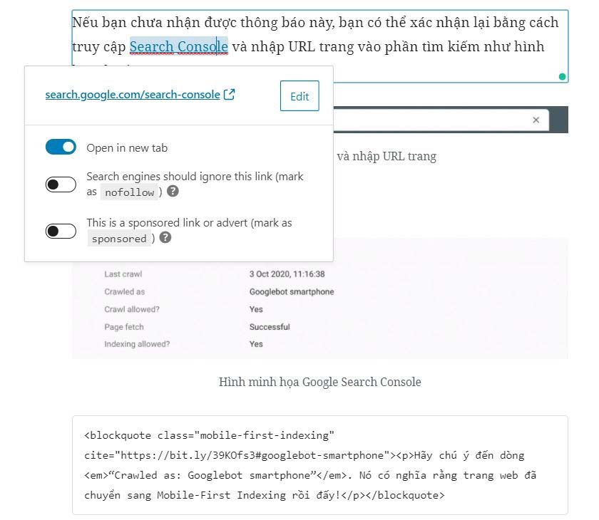 cách tạo anchor text