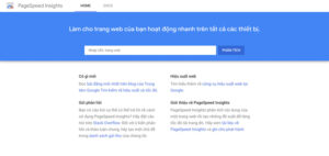 Thực hiện kiểm tra tốc độ trong PageSpeed Insights