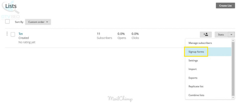 mailchimp la gi, Ứng dụng web