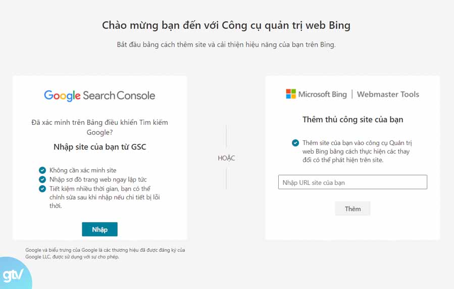 ping website lên google