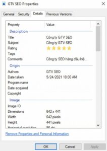 Thêm Details cho hình ảnh.
