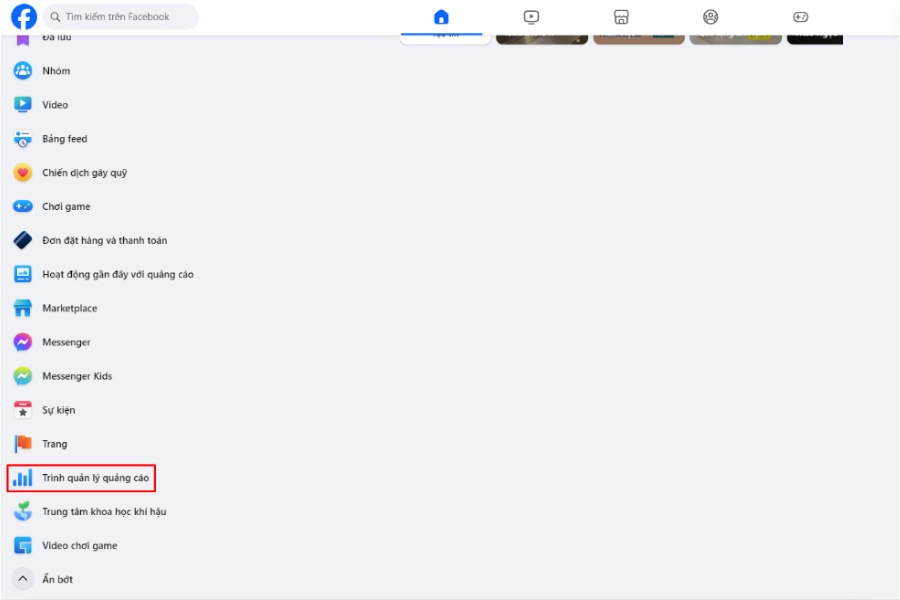 Tạo quảng cáo từ trình quảng lý quảng cáo