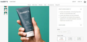 Một ví dụ về trang sản phẩm tối giản, nhưng kiểu dáng đẹp và thanh lịch