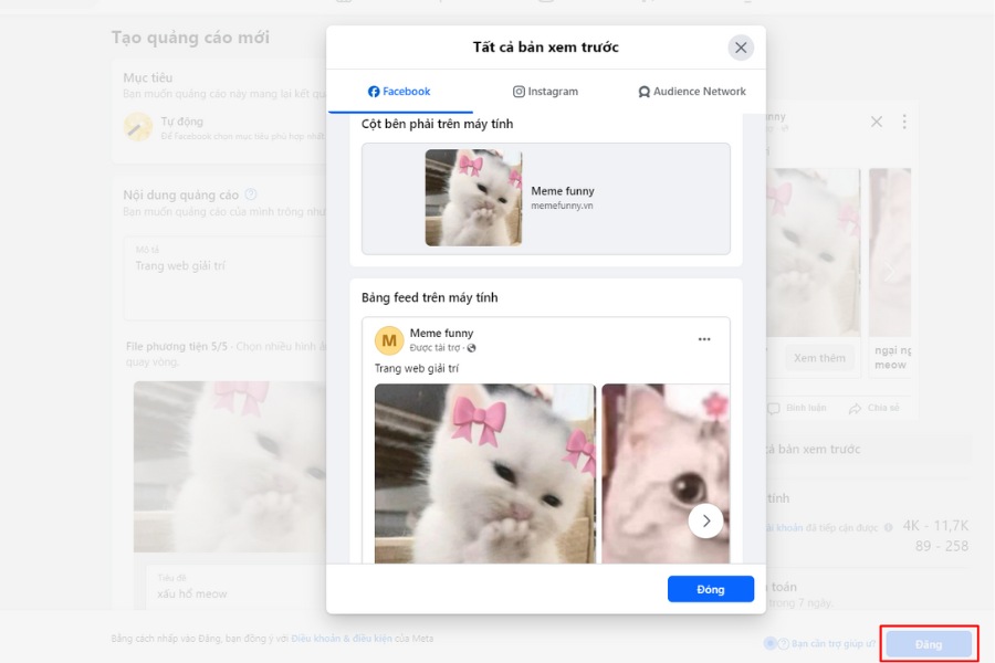 xem trước và đăng