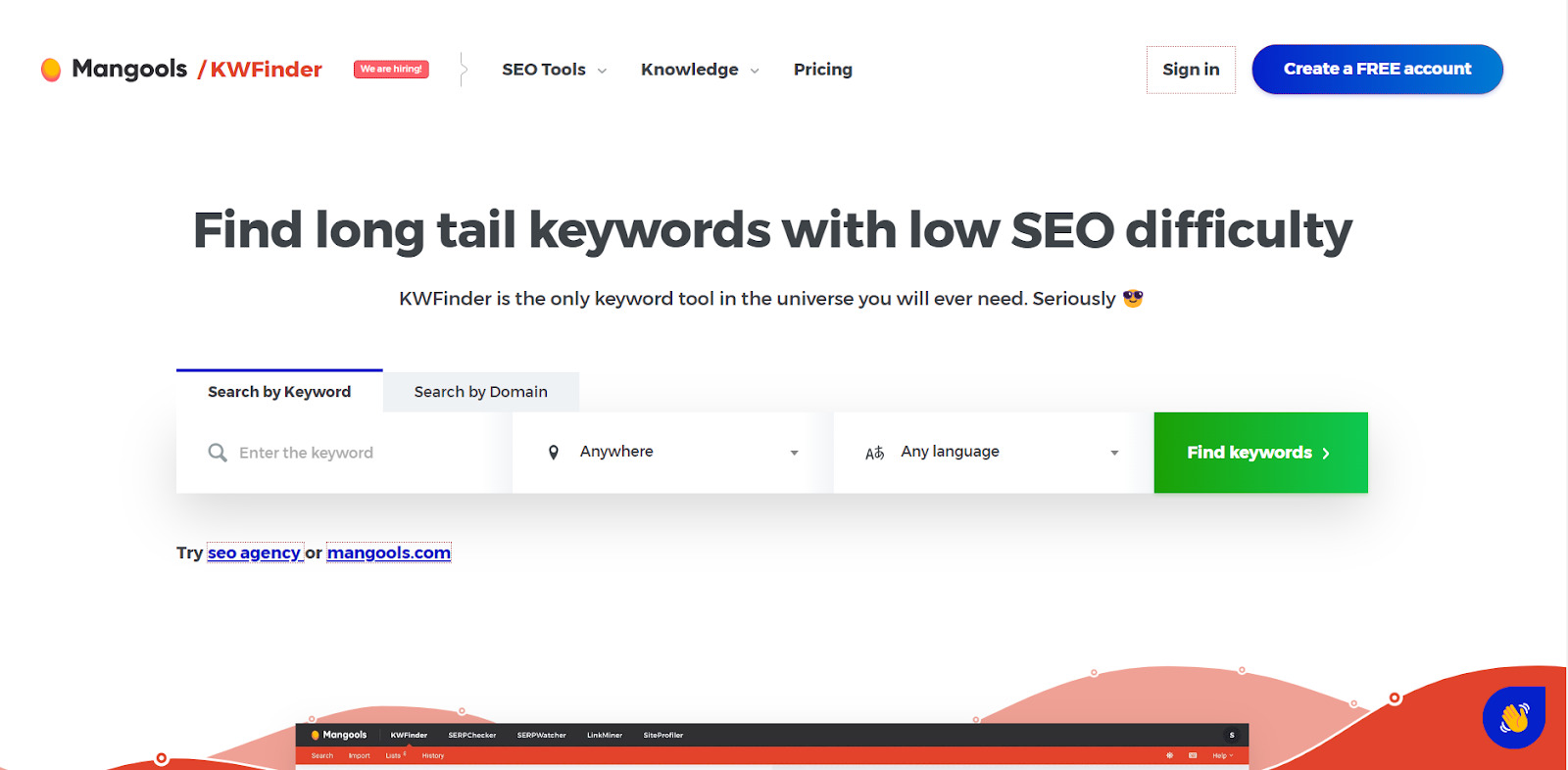 Công cụ nghiên cứu từ khóa KW Finder
