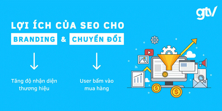 SEO giúp tăng nhận diện thương hiệu và chuyển đổi