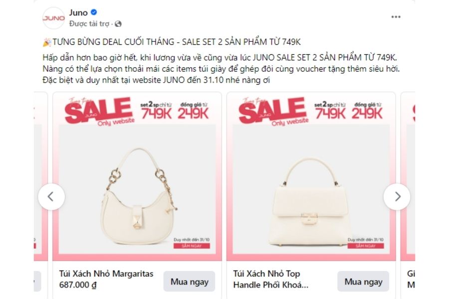 quảng cáo bán túi