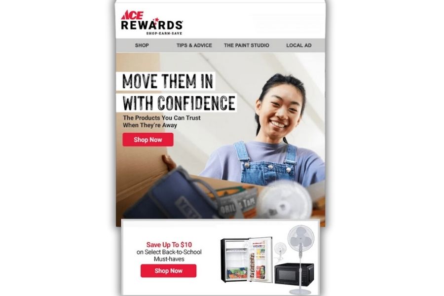 CTA trực quan đơn giản nhưng cũng giữ cho văn bản đơn giản
