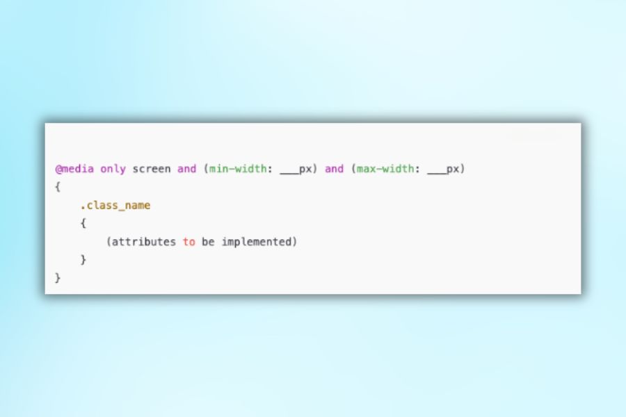 Cú pháp media queries Css
