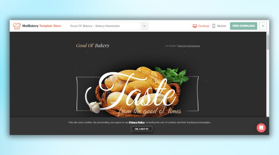 Email Marketing Good Ol’ Bakery