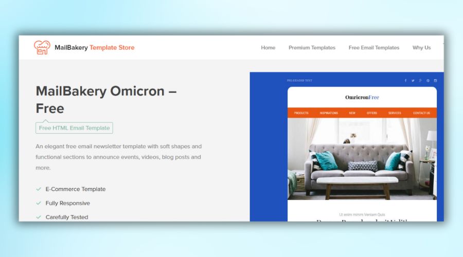Email Marketing template Omicron
