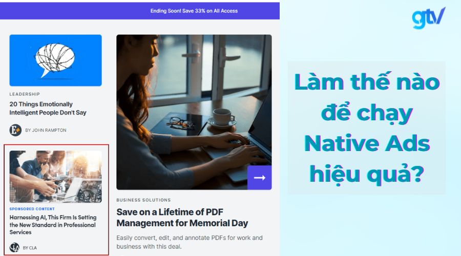 Hướng dẫn cách chạy chiến dịch quảng cáo native ads hiệu quả cho doanh nghiệp