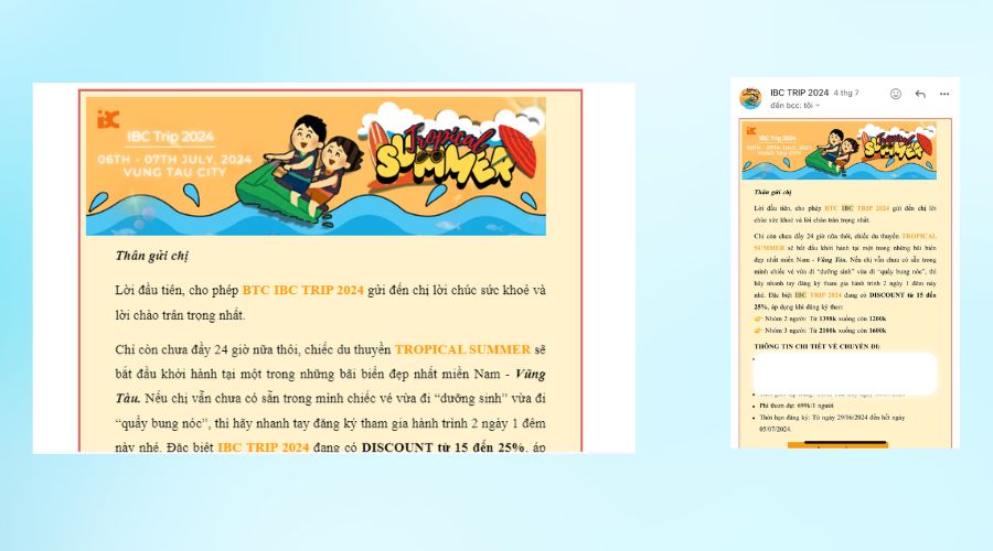 mẫu email marketing