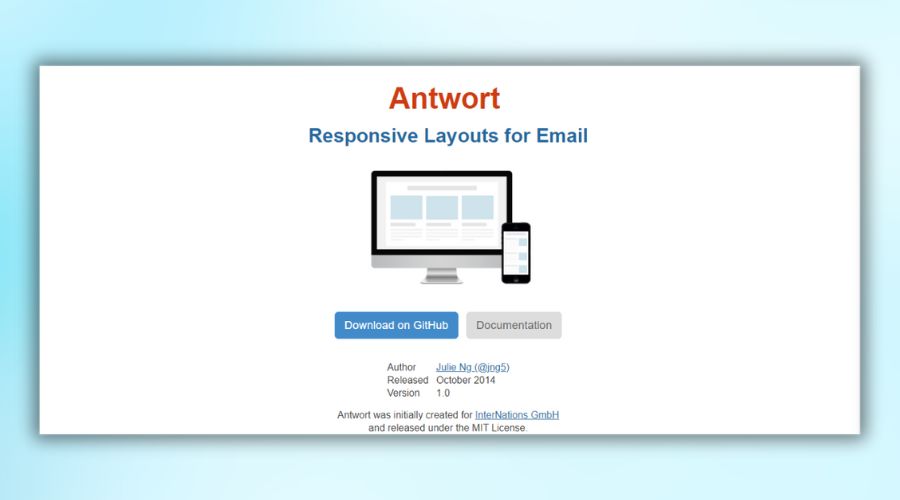 Responsive Layout email với Antwort