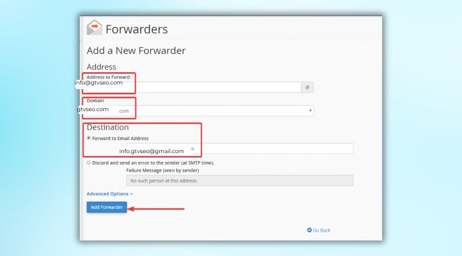 Thêm tên gửi email
