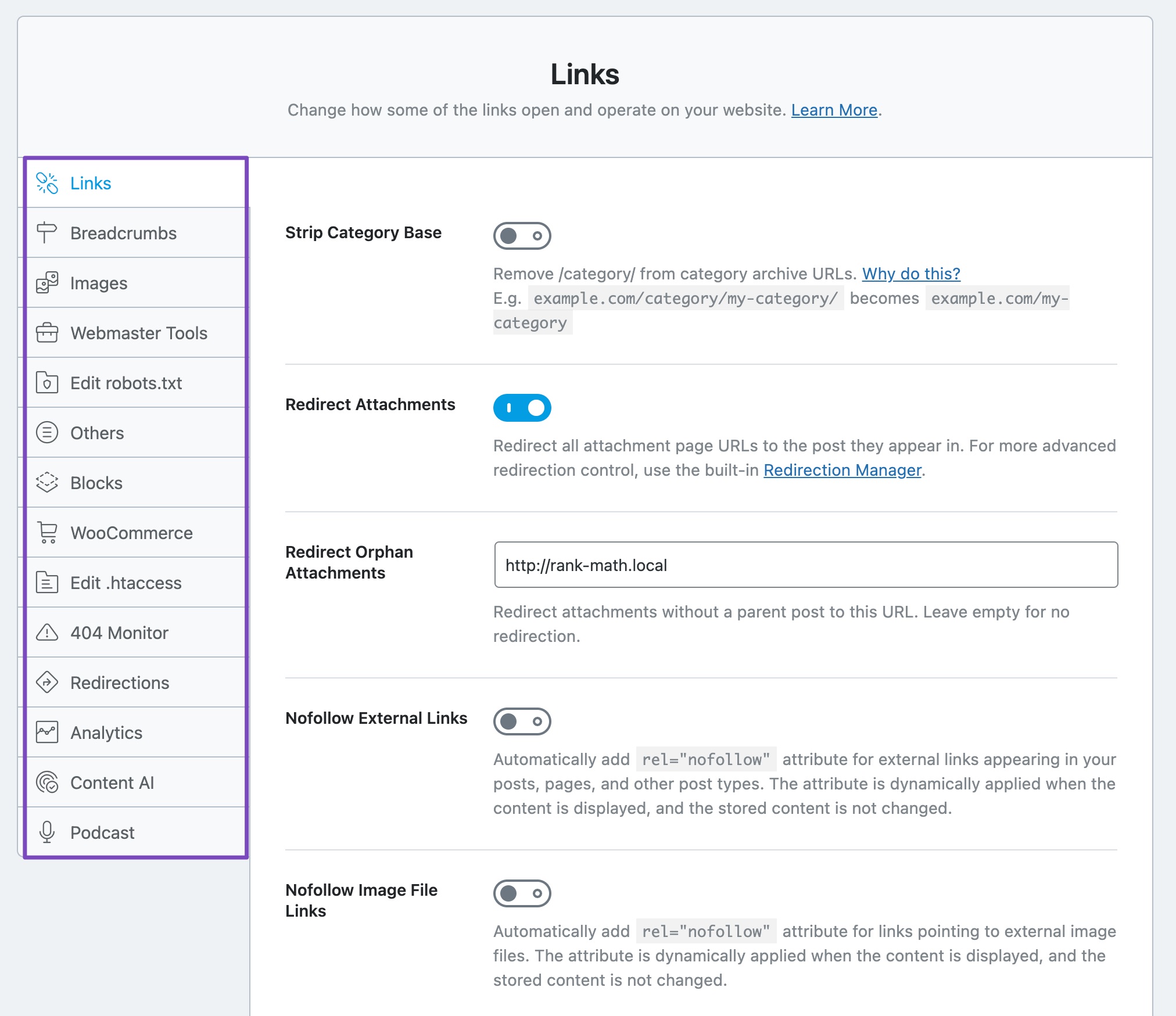 cai dat chung cua rank math
