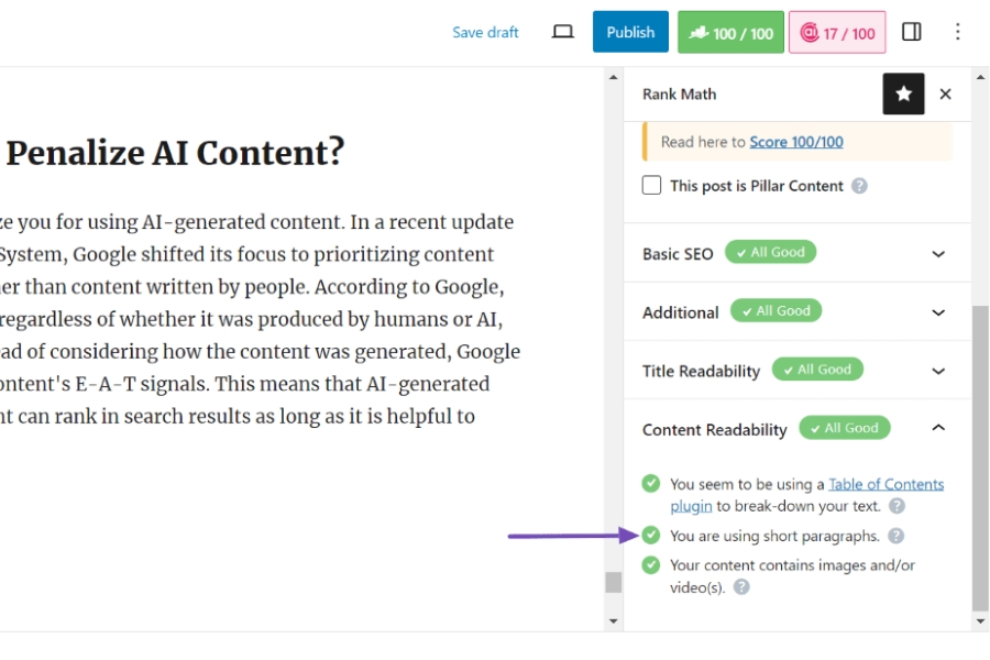 toi uu on page voi rank math seo