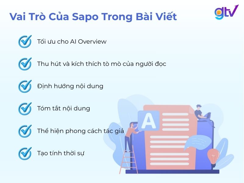 Vai trò của đoạn sapo trong bài viết