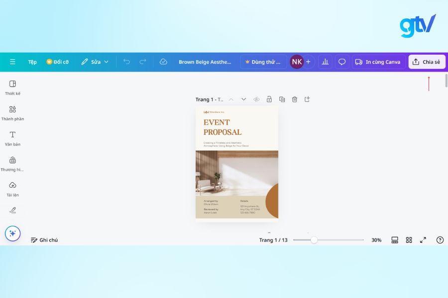 Xuất và chia sẻ